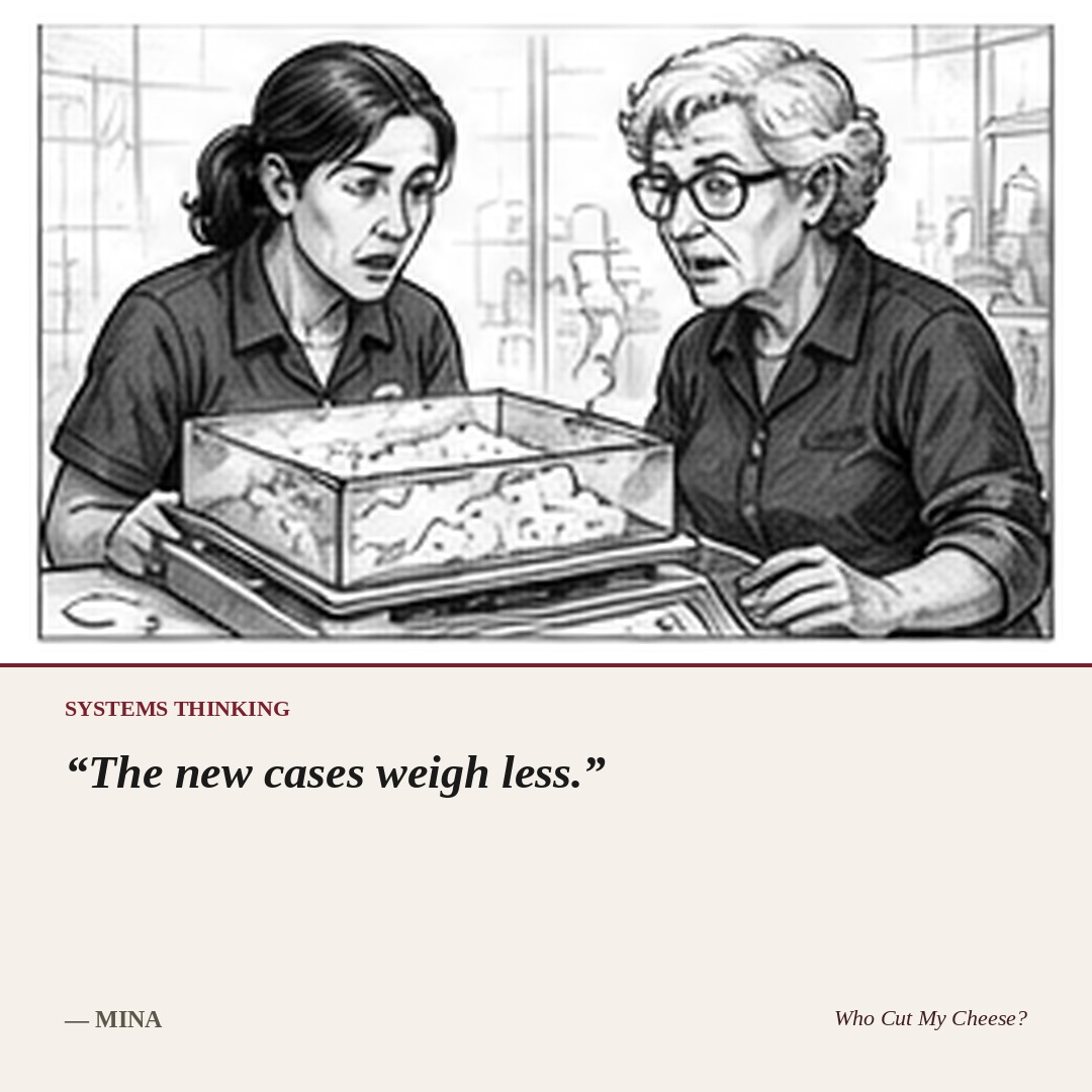The new cases weigh less. — Mina